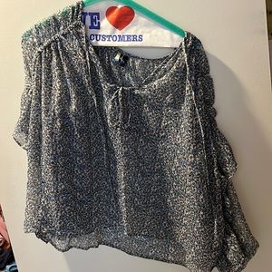 Floral patterned long sleeve blouse from topshop size S